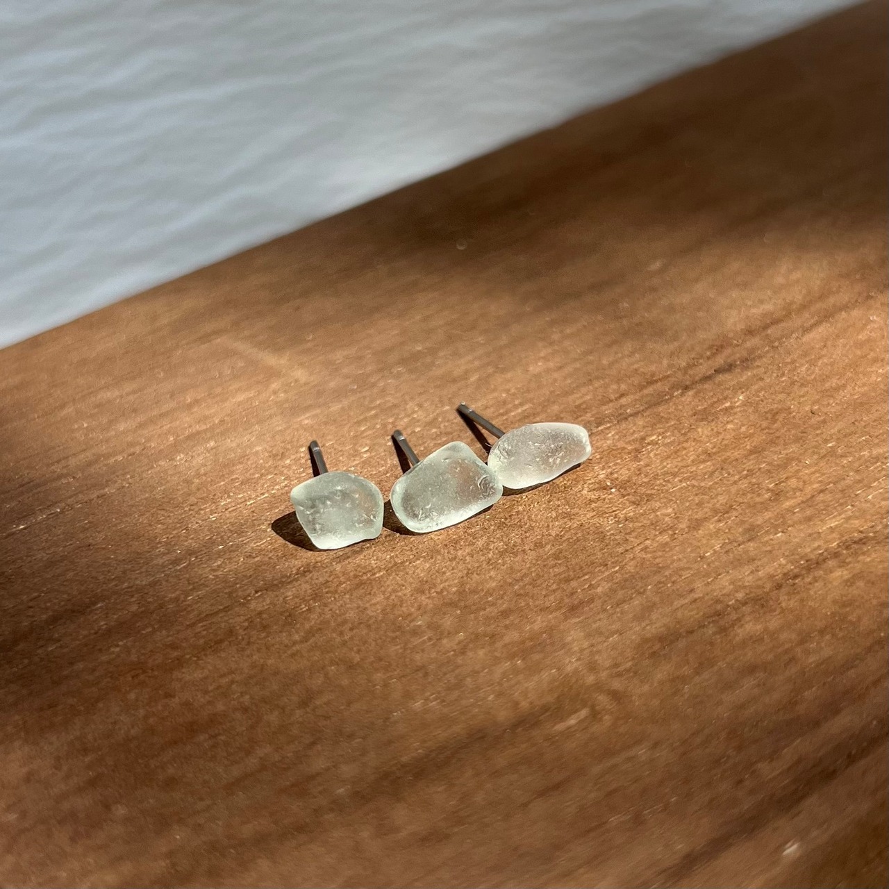 〜No,10 白*白*白〜スタッドピアス silver 3粒 - 画像 (10)