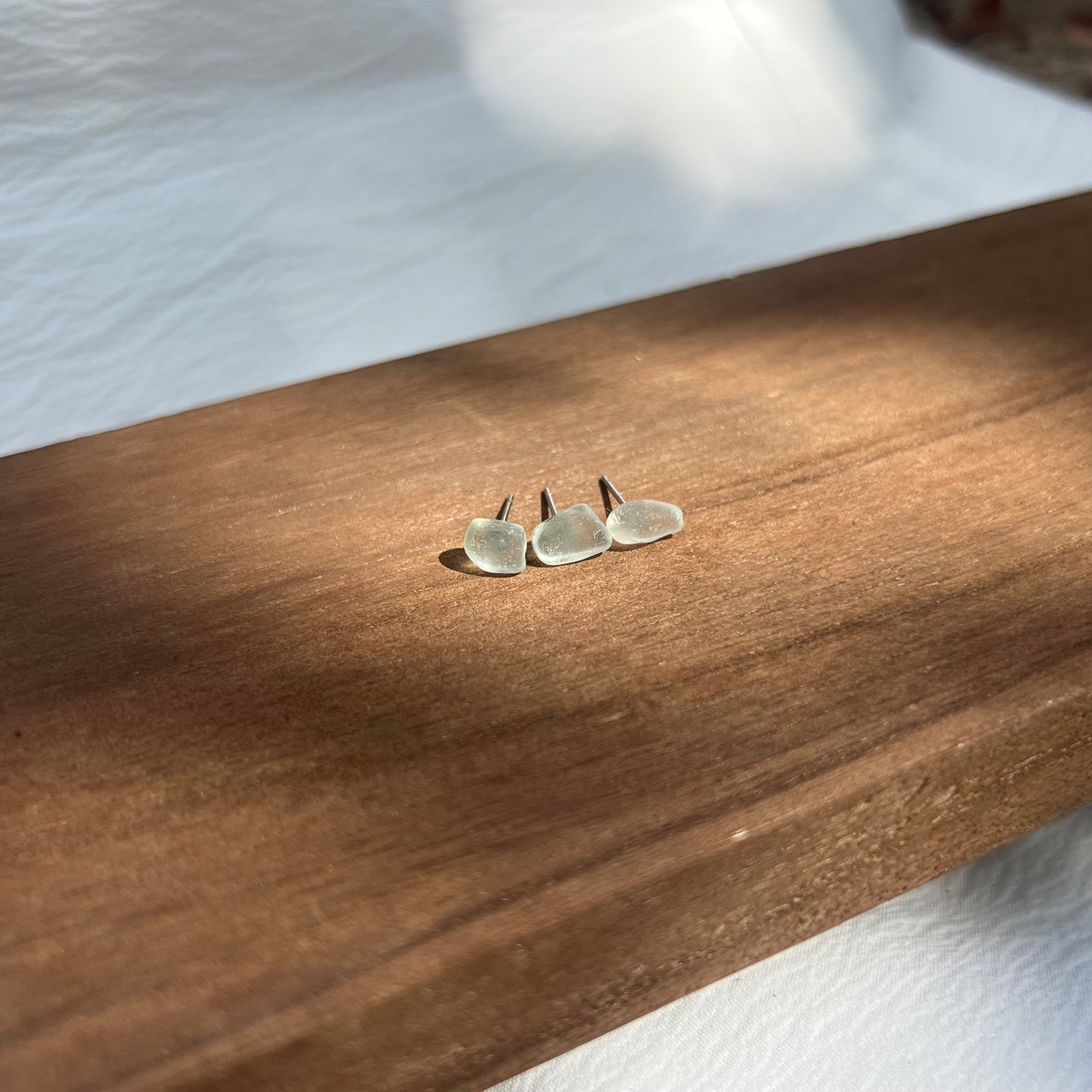 〜No,10 白*白*白〜スタッドピアス silver 3粒 - 画像 (7)