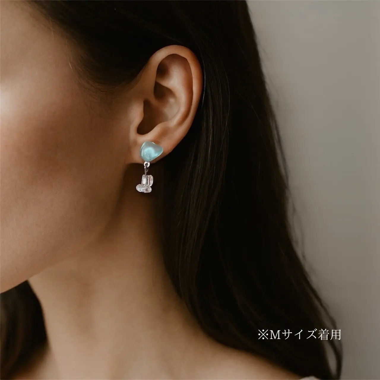 波雫（なみしずく） - Wave Drops｜一点ものシーグラスピアス（silver