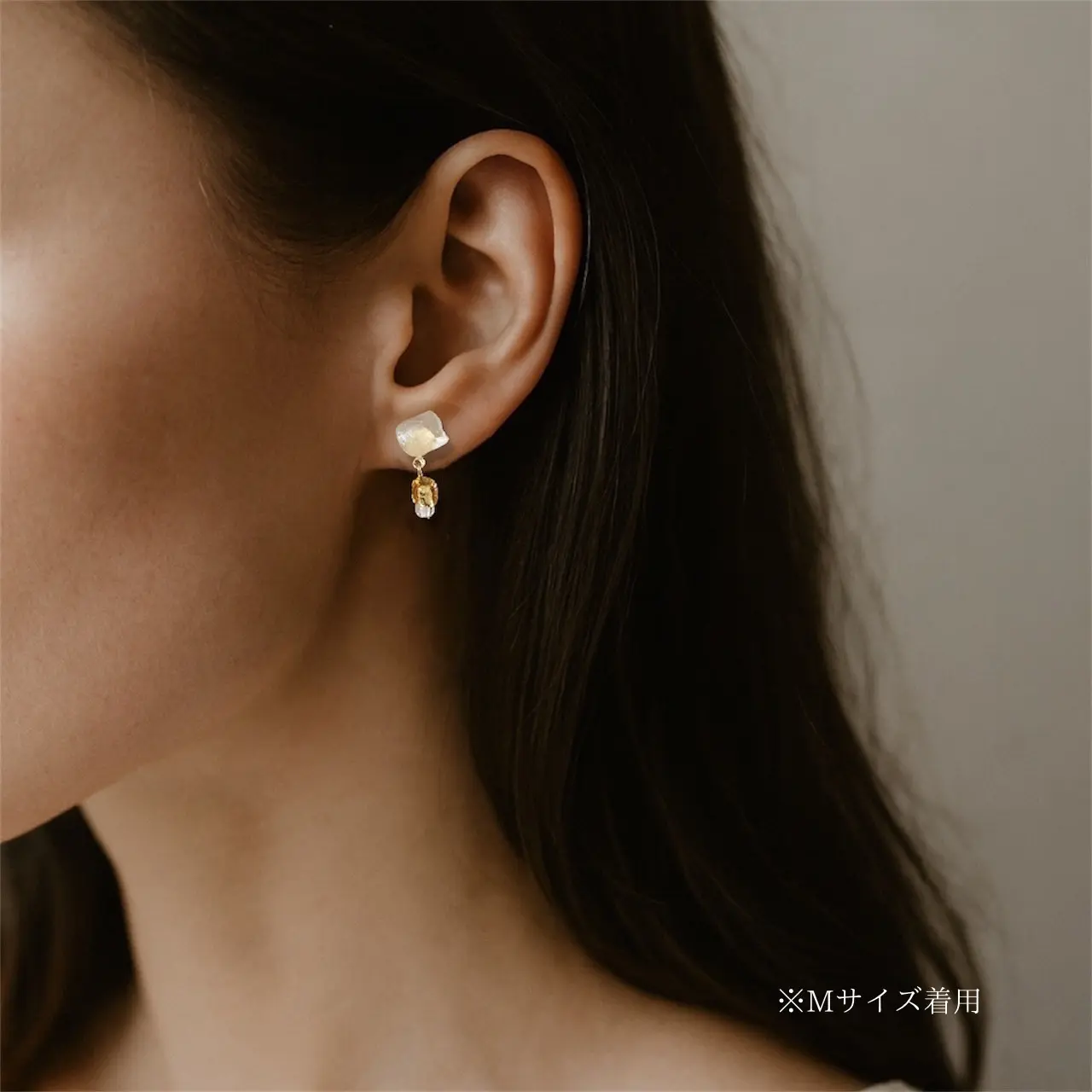 波雫（なみしずく） - Wave Drops｜一点ものシーグラスピアス（gold